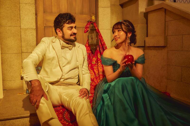 最初はアラジンでの撮影！