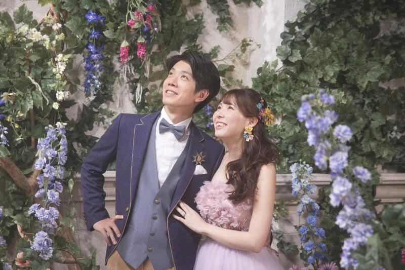 お花に囲まれたブースで*: