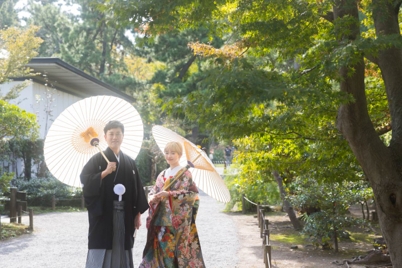 森林が素敵な庭園で♪