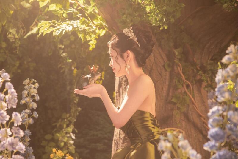 カエルとの２ショット✧