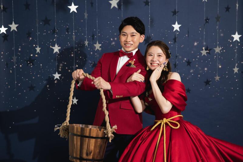 バケツを持って撮影♪