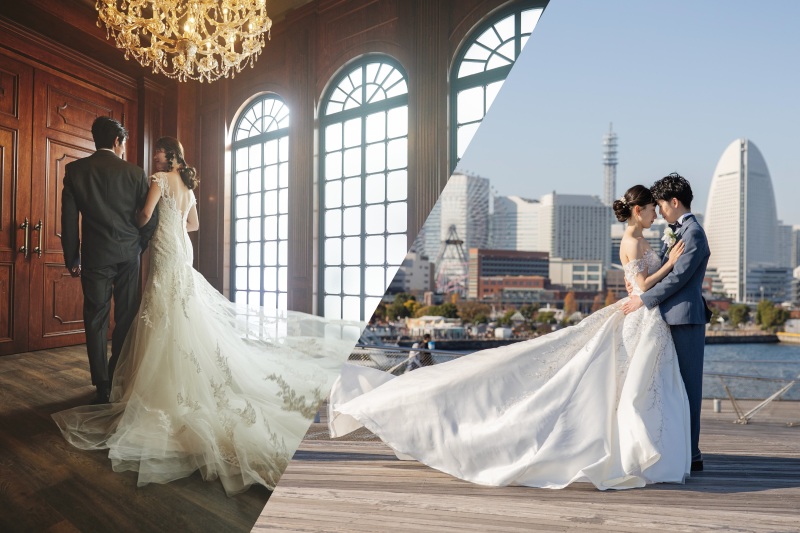 【洋装スタジオ&ロケ】オリジナルプラン ドレスは2着♪184,800円!今だけデータ120カット ドレス選び放題!