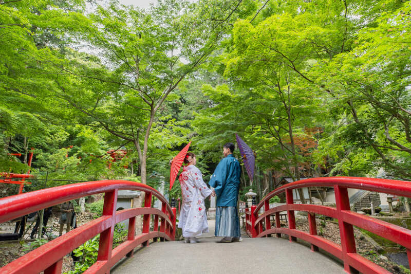 自然美と白無垢が出会う瞬間