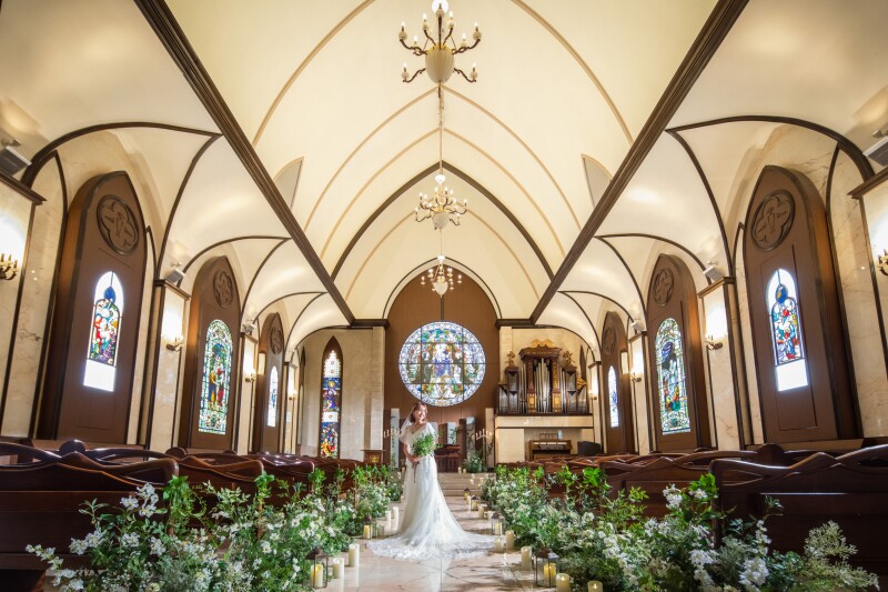 【本格フォトウェディング】チャペル撮影プラン★貸切施設内撮影