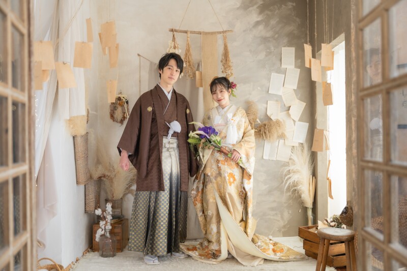 【和装orドレス】スタジオ撮影・衣装1着・アルバムセットプラン◇10カットアルバム&撮影データ込で8万円以下◇