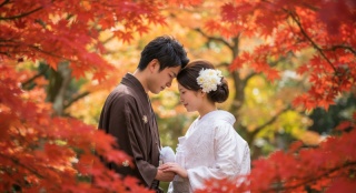 【早い者勝ち】紅葉プラン◆¥90,000でデータ100カット付き、衣装代も込みで嬉しい♪