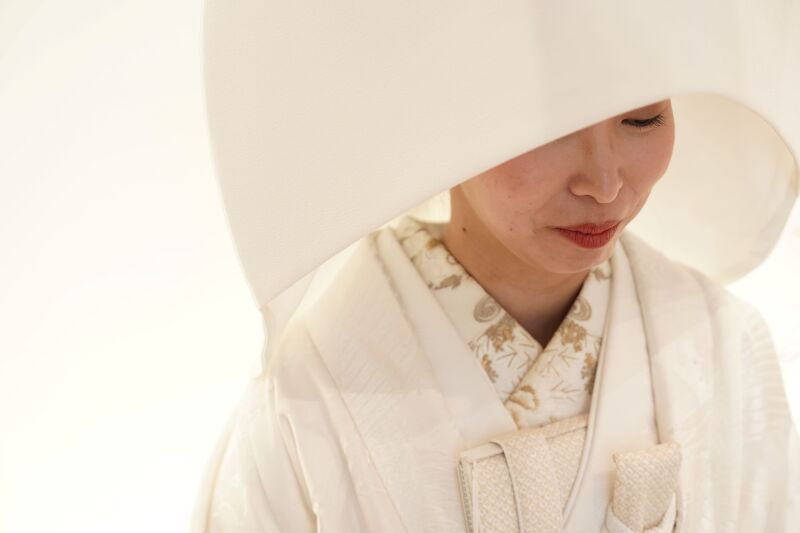 白無垢×綿帽子