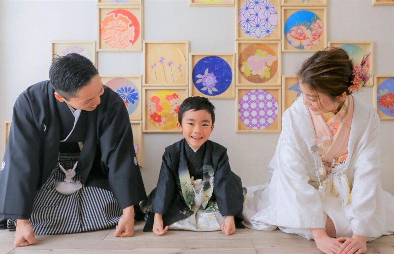 和装も洋装も豊富で、七五三などの撮影もOK!
