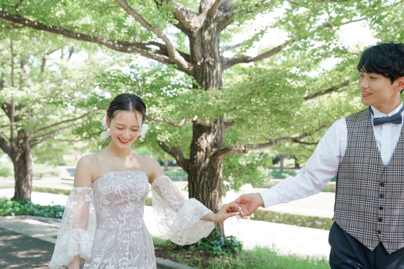 新緑ロケーションキャンペーンBプラン◆&yen;90,000でデータ50カット◆新婦様グレードアップ衣装付き