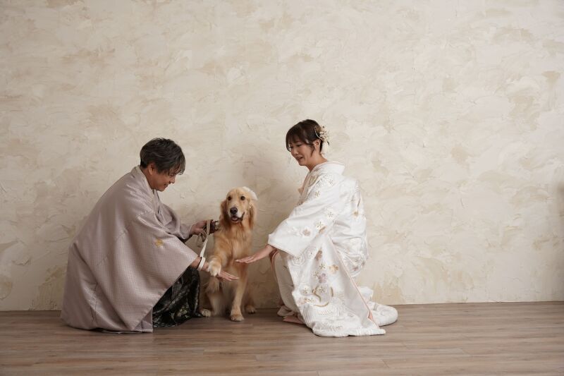 ペットと一緒にスタジオ撮影◇ペットと一緒ベーシックプラン◇データ30カット３日で納品、ペット撮影参加料金、美肌補正料金込み！