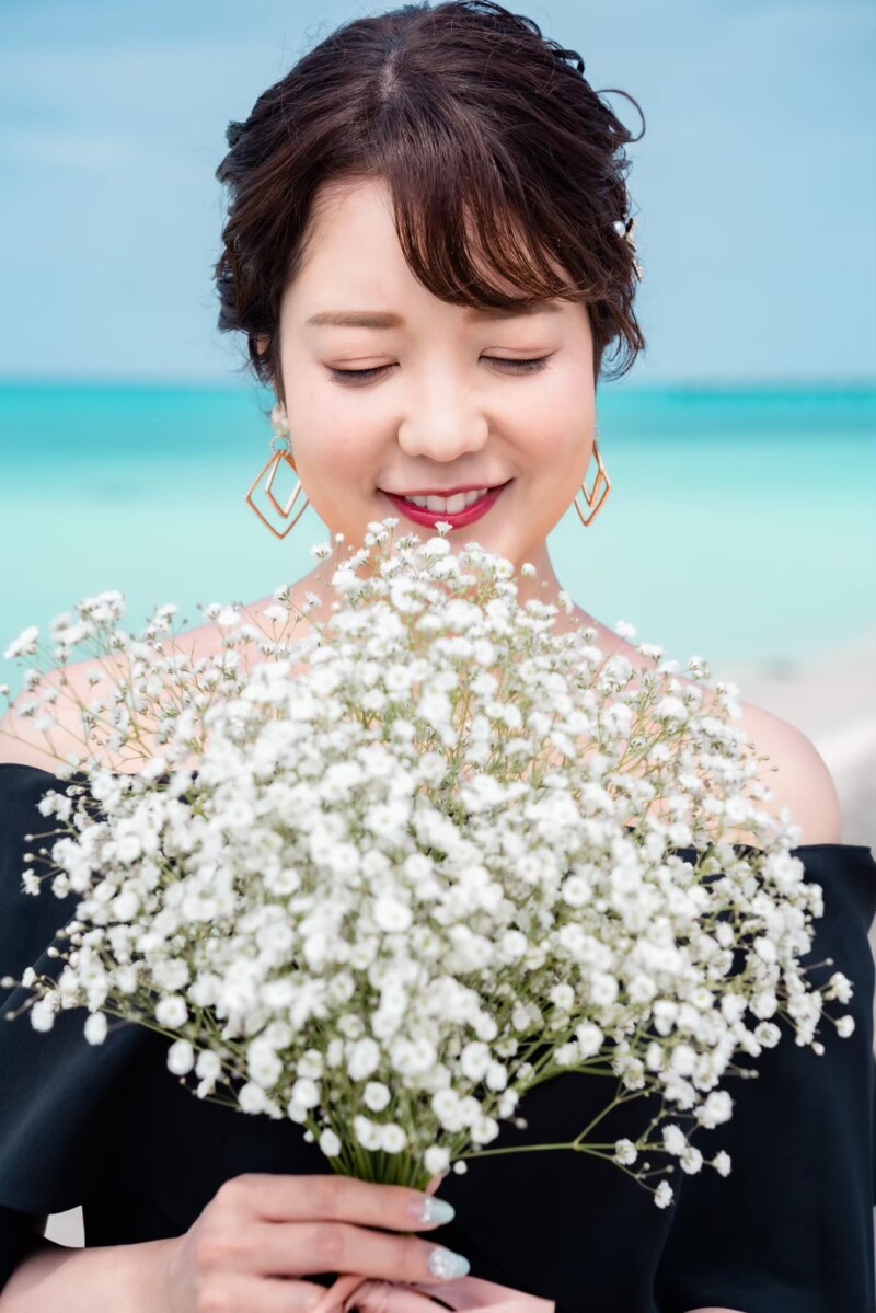 1dayプラン!生花かすみ草ブーケプレゼント!