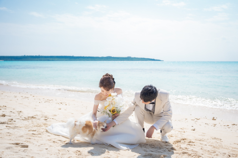 ペットと一緒にフォトウェディング