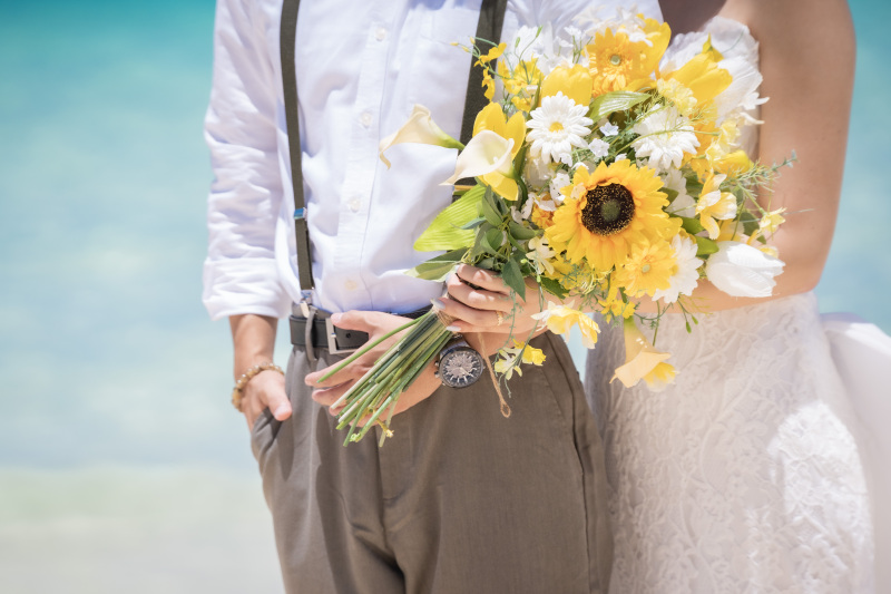 ひまわりのブーケ