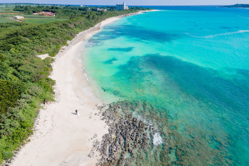 宮古島の海と素敵なドローンフォト