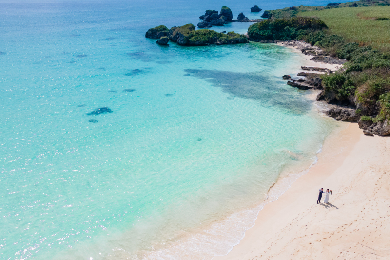 ドローンから見たビーチの様子