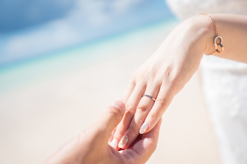 指輪をメインに