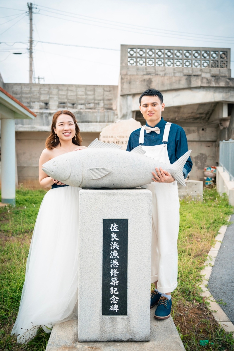 佐良浜漁港にて♪