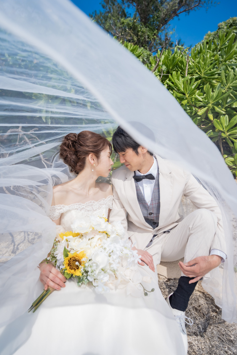 ベールでおしゃれな1枚