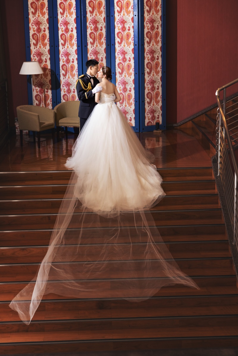 階段でのベールカット