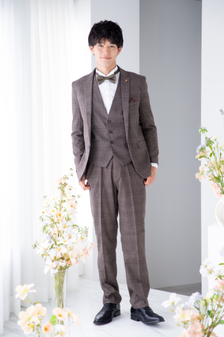 LTX029 ブラウン３ピースセットアップ