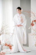 L白無垢005　裾ピンク刺繍