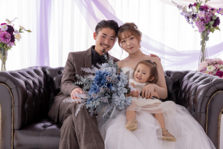 親子で一緒にフォトウェディング♪