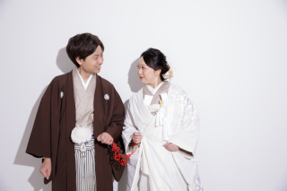 2人らしさが可愛い！挙式風な撮影も叶う！和装洋装スタジオ撮影☆