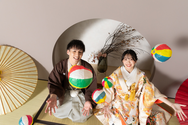 持ち込みアイテムを使って2人だけのオリジナル撮影☆