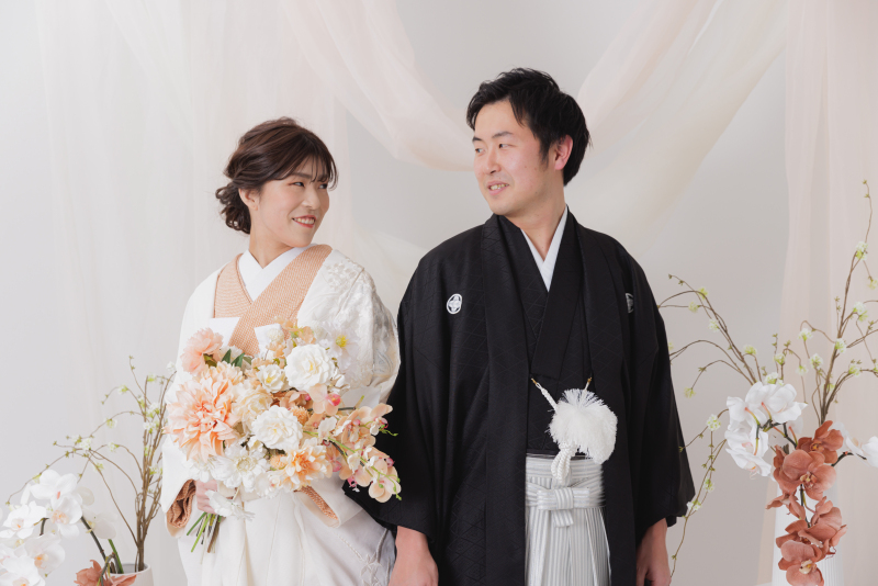 背景を変えるだけでイメージチェンジ☆和装スタジオフォト♪