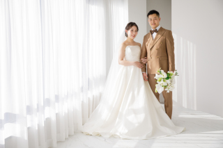 笑顔が素敵なお二人の和装洋装スタジオ撮影☆