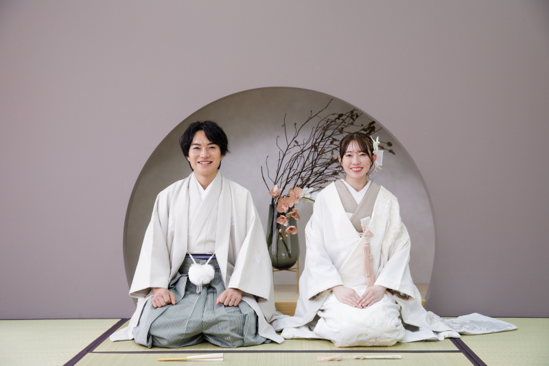 和装撮影で定番の正座ショット!