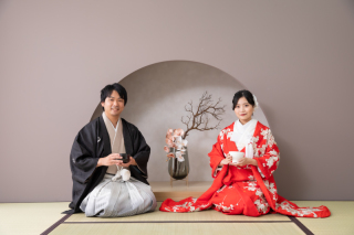 お二人らしい個性溢れる和洋スタジオ撮影！