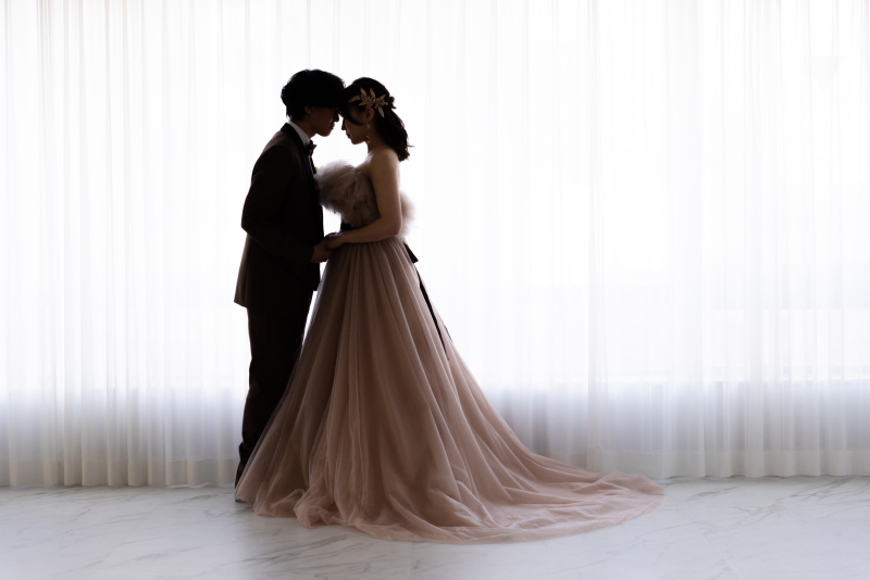 おでこをそっと合わせて