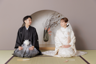 小物を使って自分達らしく☆和装２着スタジオフォト