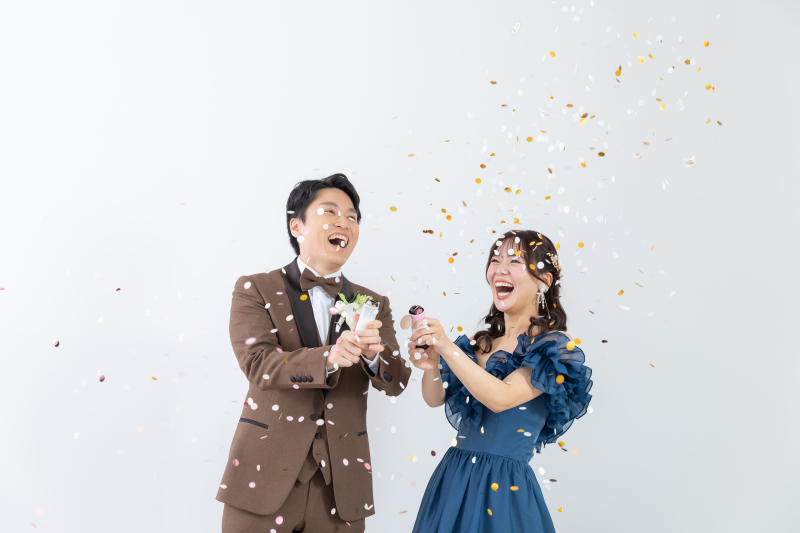 自然な表情のおふたりがかわいい♡