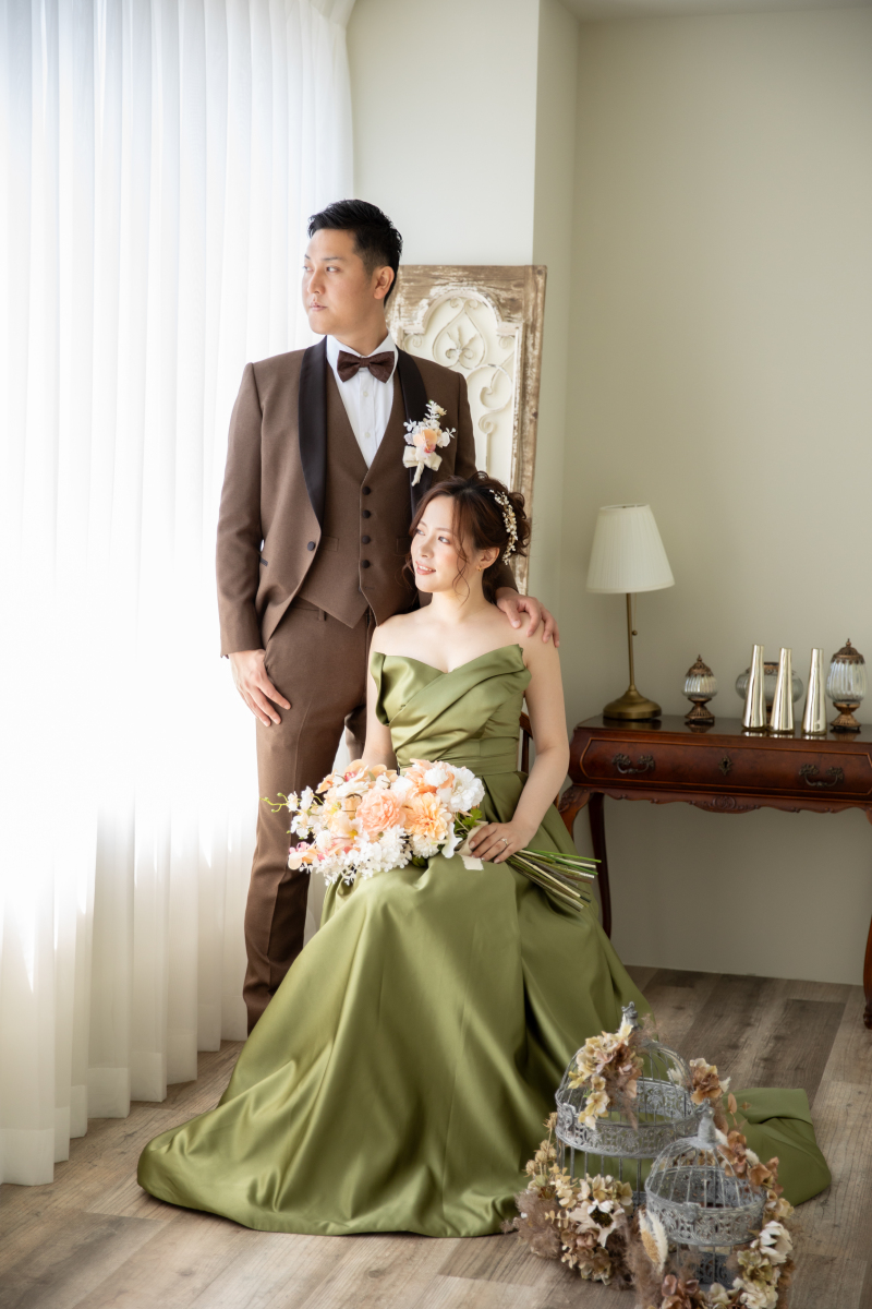 アンティーク調の背景で