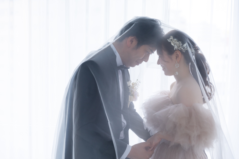 ベールを使って♡