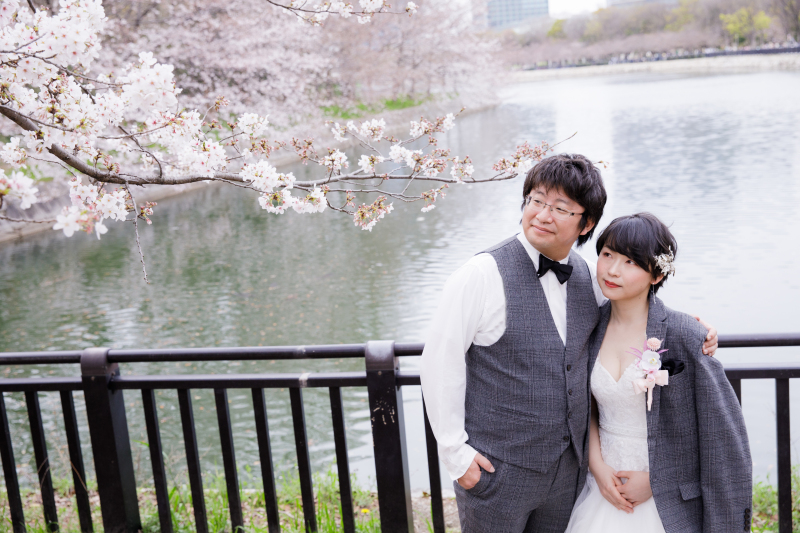 ジャケットを羽織って