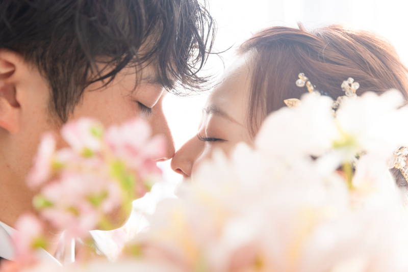 ブーケを使ったショット♡