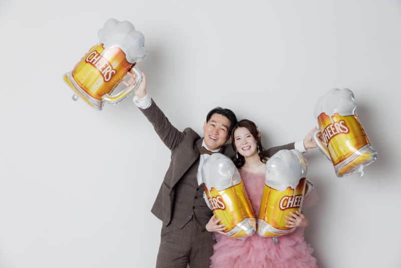 ビールで乾杯♪