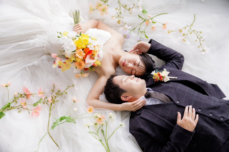 寝転がりショット