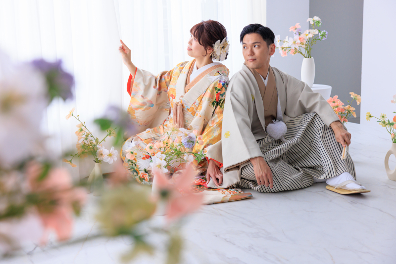 自然光が彩る和装