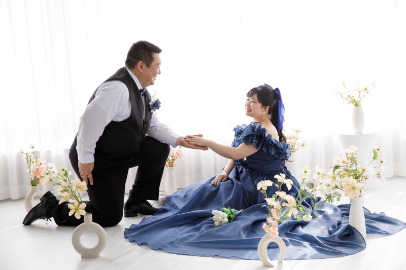 自然光をバックに