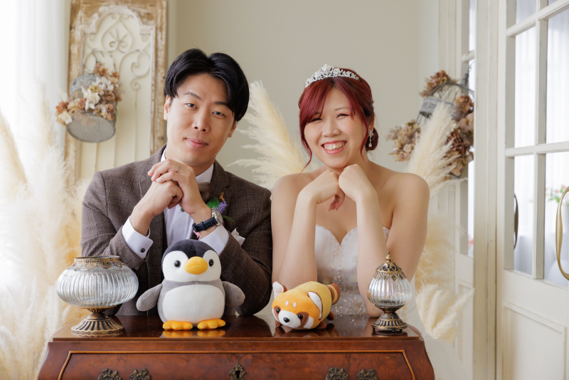 ぬいぐるみと一緒に