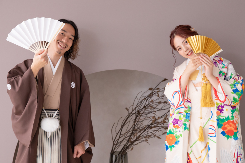 扇子からちらっと