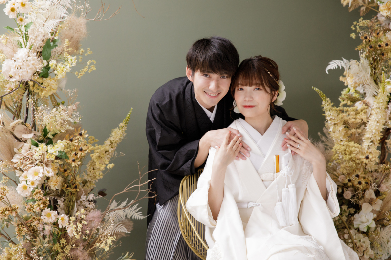 グリーンをバックに