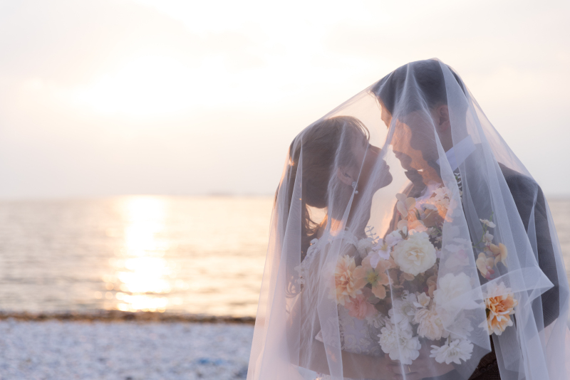 ベールを活かした1枚