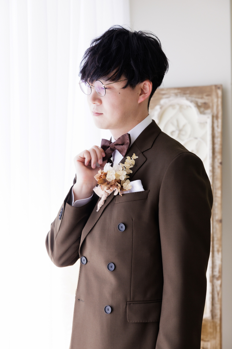 新郎様のお支度シーン