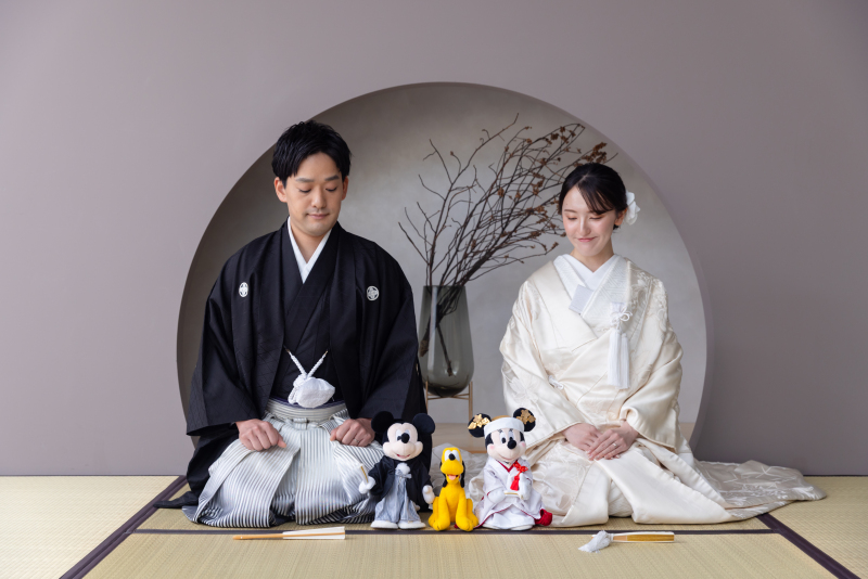 【和装スタジオ撮影】シンプルなお衣装とかわいい小物と♡