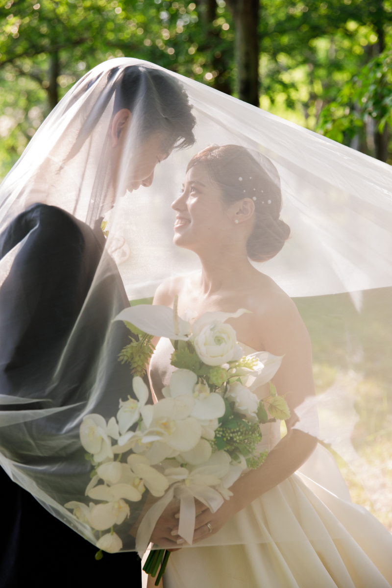 ベールをかぶって、、